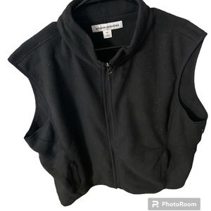 NWOT Amazon essentials black vest sleeveless full zipper pockets size xxl